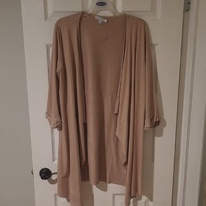Light Pink Open Front Cardigan